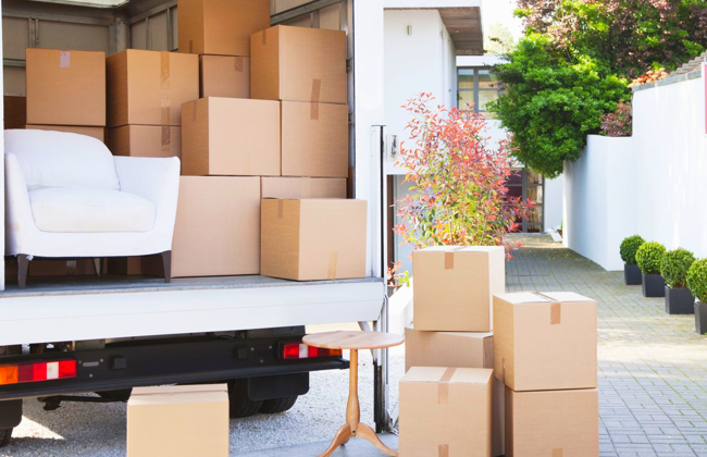 Loading the van for a home removal